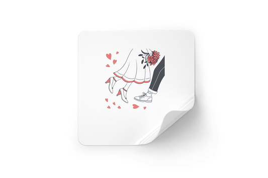 Sticker de chaussures de mariage élégantes