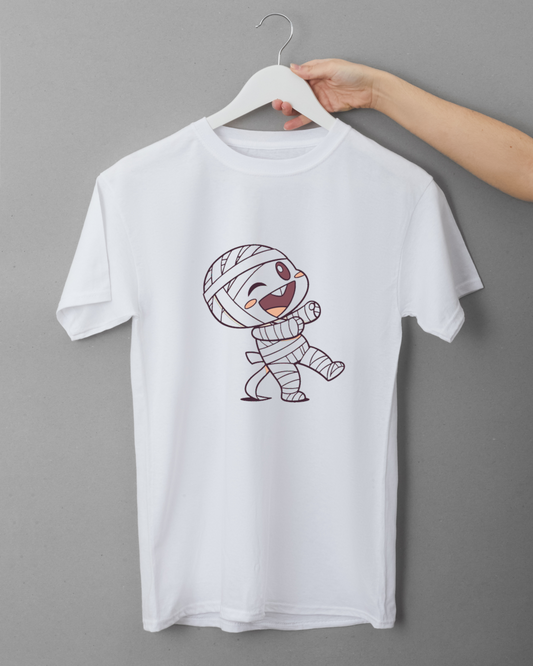 T-shirt Momie festive cartoon Halloween en décor amusant