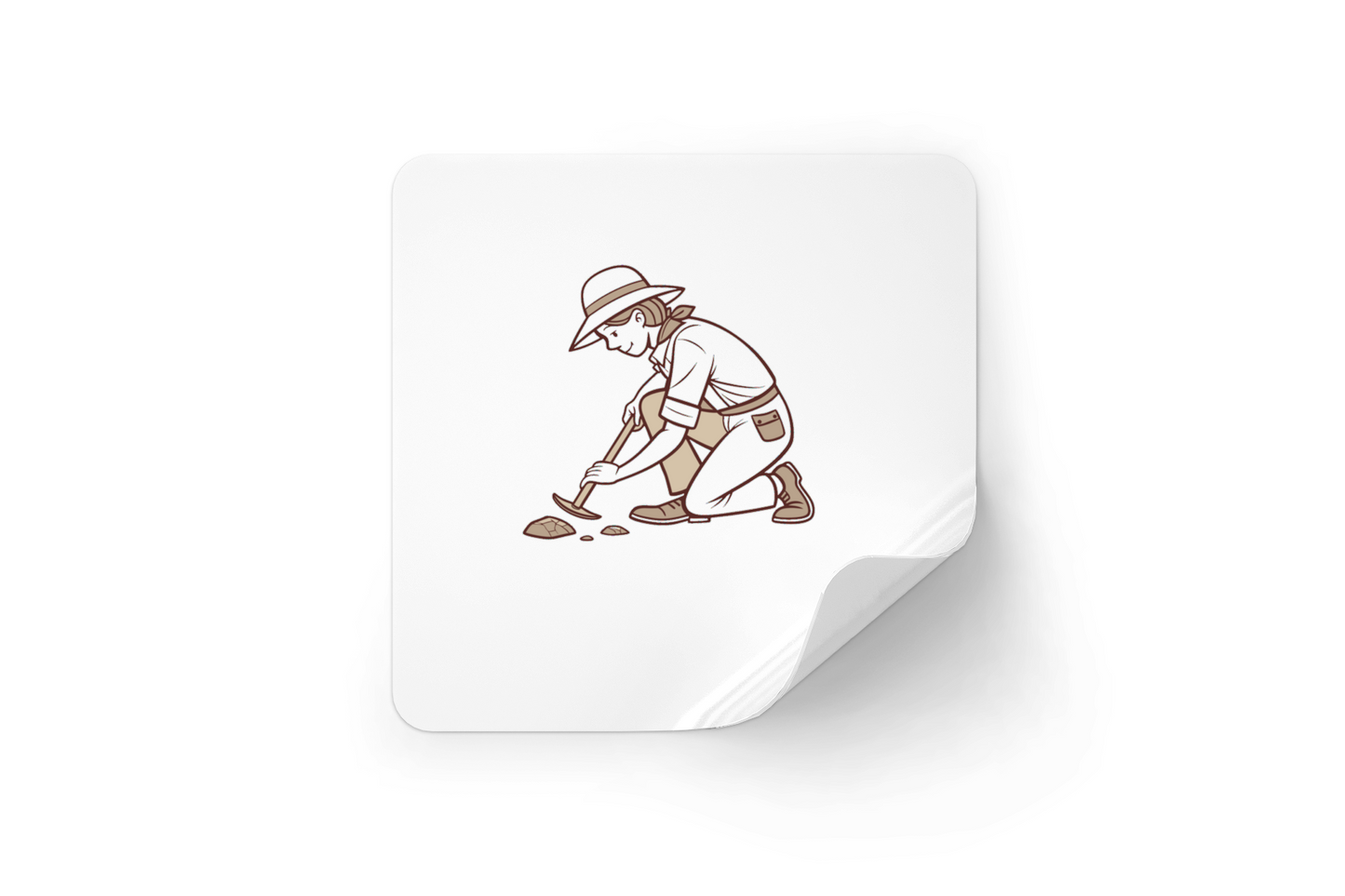 Archéologue en Action | Style Retro SVG | Exploration Historique
