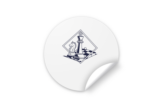 Sticker élégant avec icône de stratégie en style vectoriel moderne