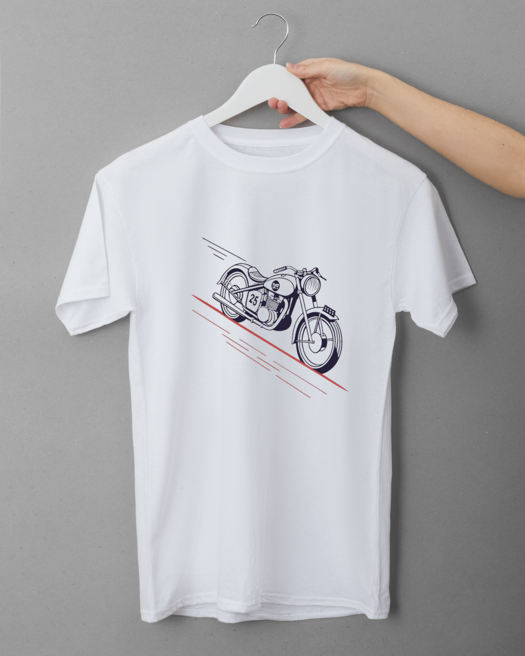 Motif de moto vintage 1930s pour t-shirts créatifs.