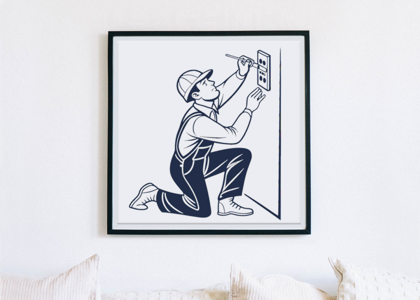 Électricien en Action | Style Rétro SVG | Thème Vintage