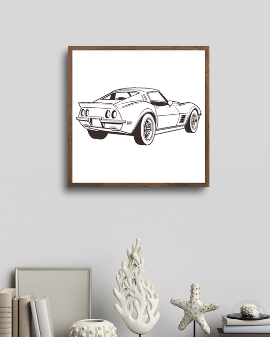 Corvette Classique | Style Vintage | Art Automobile