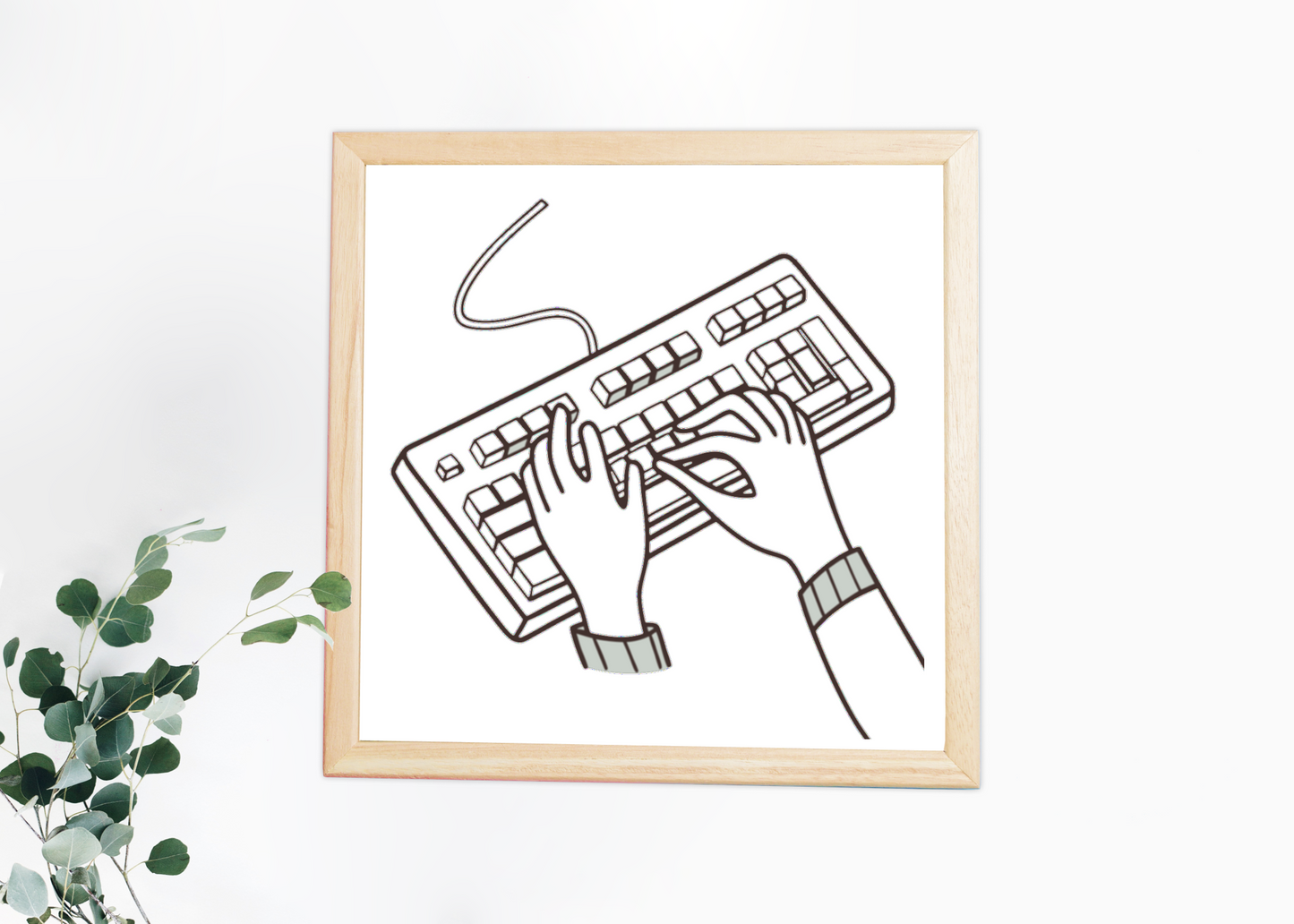 Typiste Concentrée | SVG Élégant | Bureau Vintage