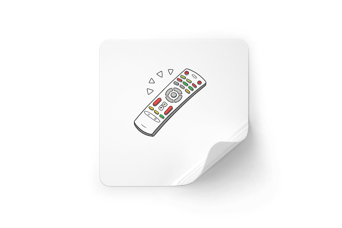 Sticker moderne avec télécommande multicolore, parfait pour décoration intérieure
