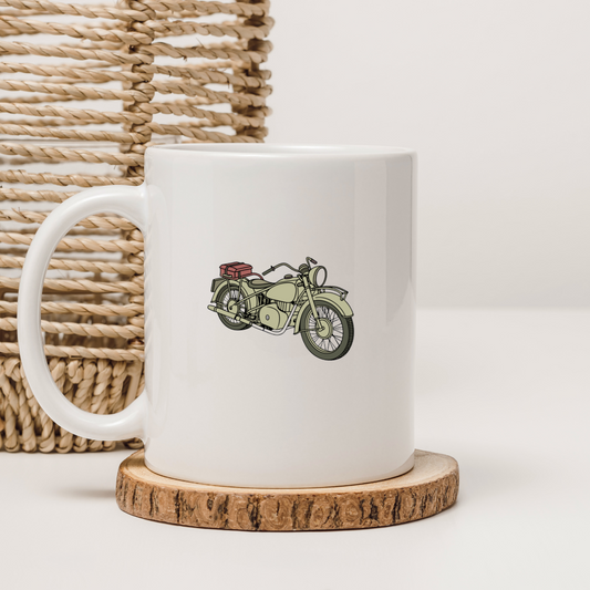 Illustration de moto Ural M72 pour tasses stylisées