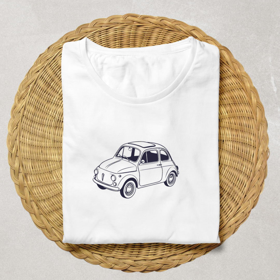 Vintage Fiat Joyride | Light Ink SVG | Retro Style