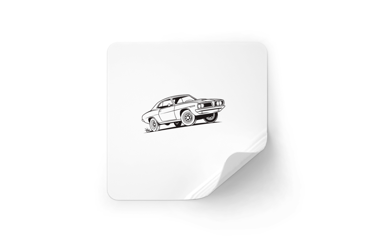 Sticker du Plymouth Barracuda 1970 ajoutant une touche rétro à vos projets.