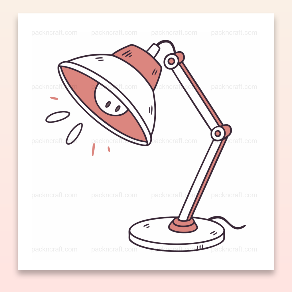 Illustration lampe de bureau lumineuse pour DIY et décoration