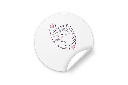 Sticker mignon de couche kawaii pour décorations colorées