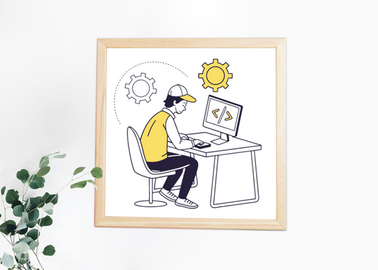 Programmeur Concentré | Look Contemporain SVG | Thème Tech