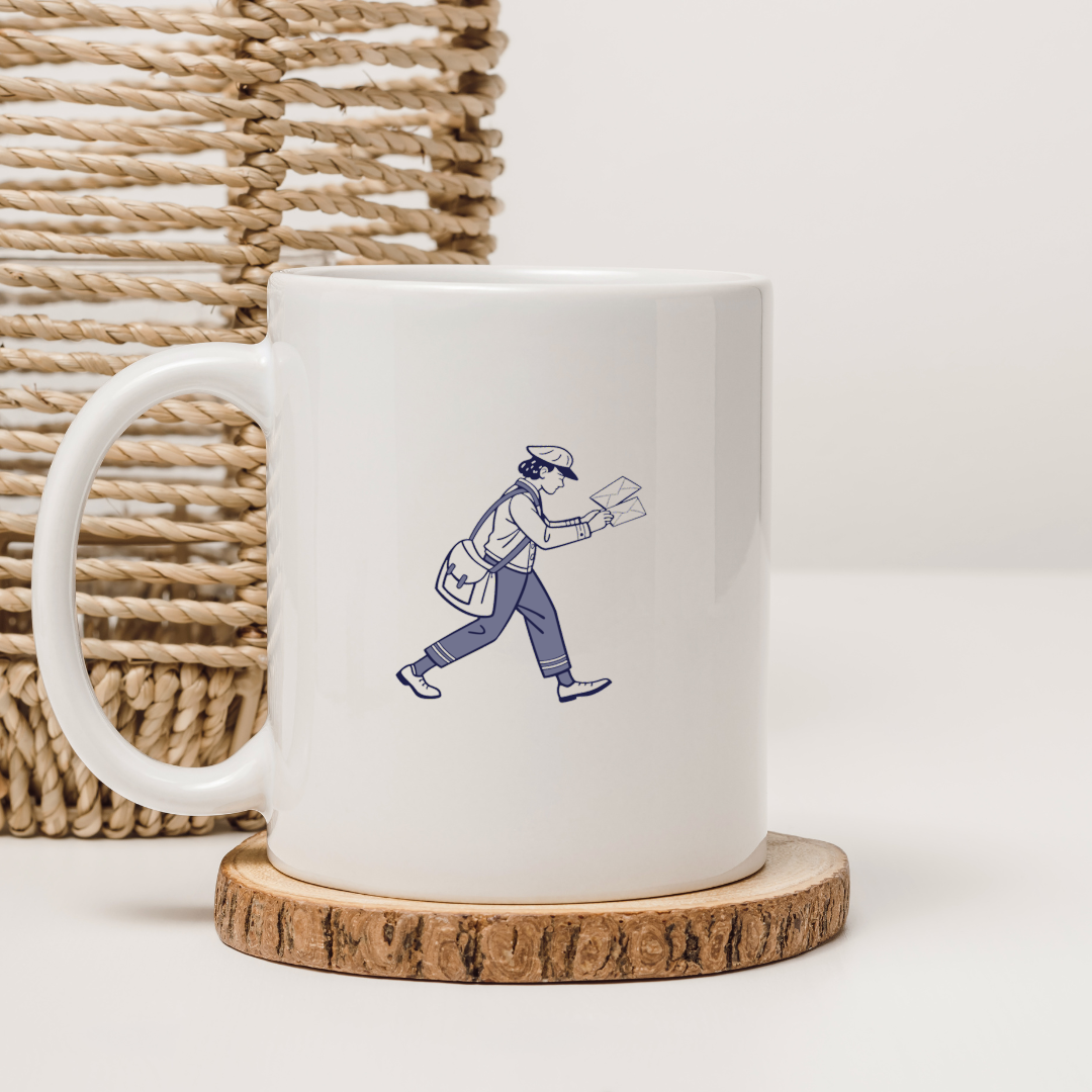 Facteur En Course | Style Vintage SVG | Thème Postal