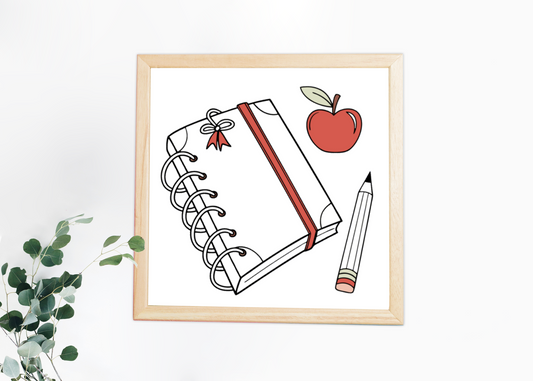 Cadre moderne orné d'un dessin minimaliste de crayon pour inspiration créative