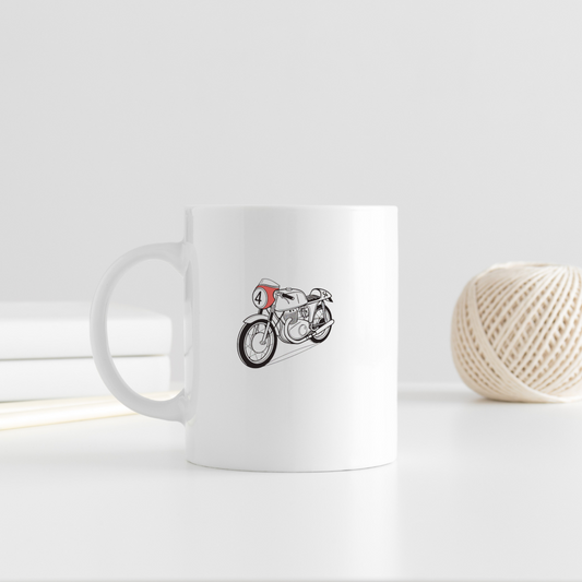 Tasse illustrative avec design vectoriel MV Agusta 500GP stylisé