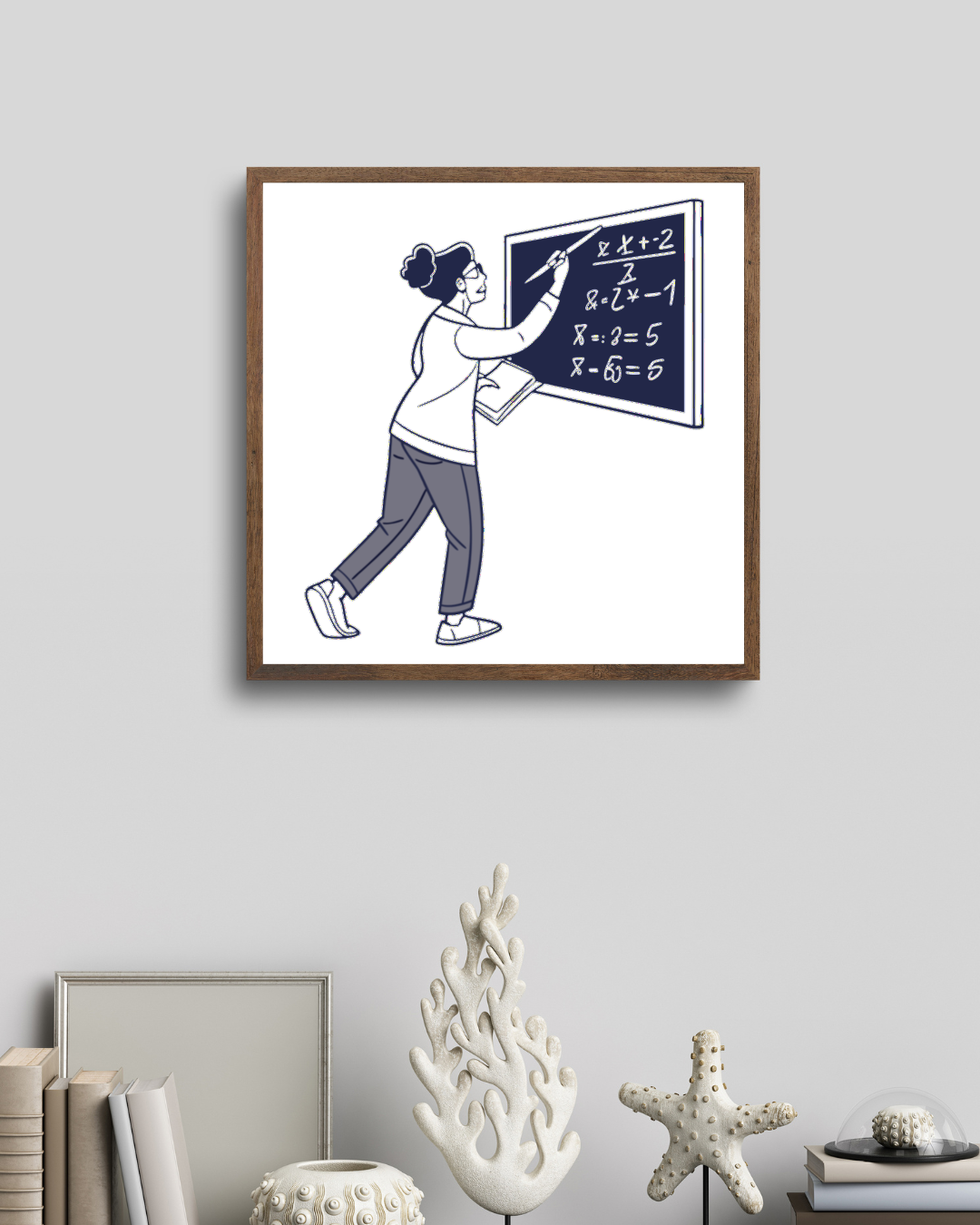 Professeur Calculant | SVG Élégant | Éducation