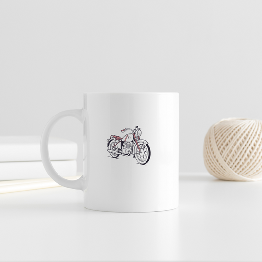 Tasse personnalisée avec design vintage de la Gilera Saturno.