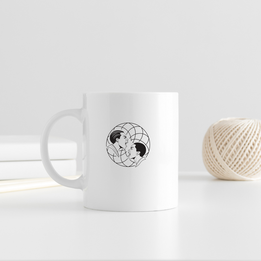 Mug avec design vectoriel expressif duel humain sûr et accrocheur