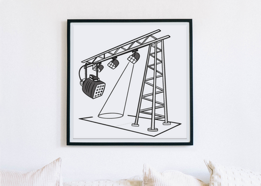 Éclairage de Théâtre | Style Moderne SVG | Thème Spectacle