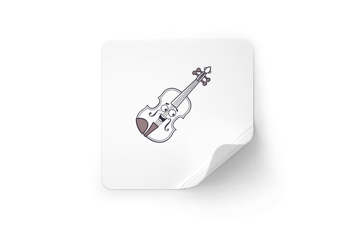 Sticker avec icône minimaliste d’un violon symbolisant la créativité musicale