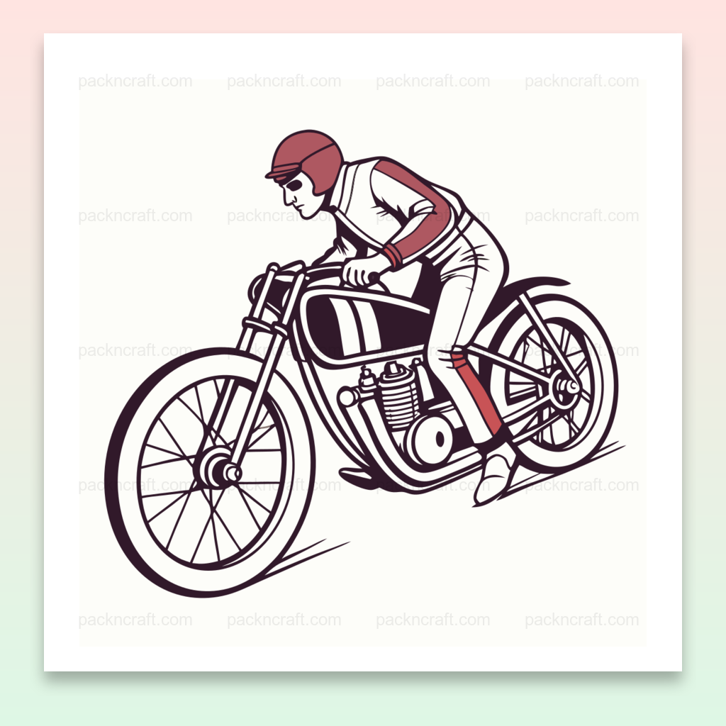 Illustration rétro de board tracker 1920s pour stickers et projets DIY