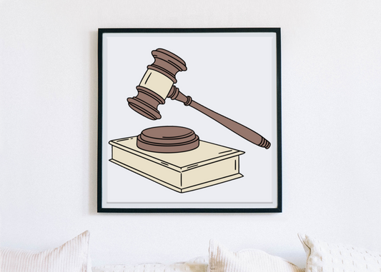 Marteau du Juge Décision | SVG Élégant | Thème Judiciaire