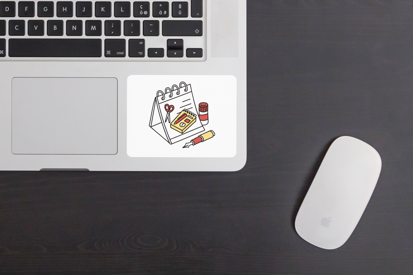 Sticker artistique avec doodle numérique, créatif et coloré pour personnalisation