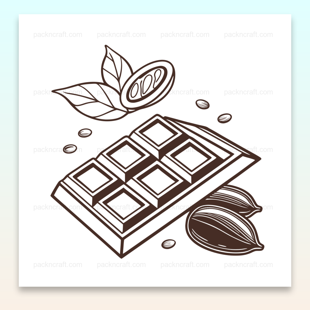 Illustration vectorielle d'une tablette de chocolat gourmande pour projets DIY