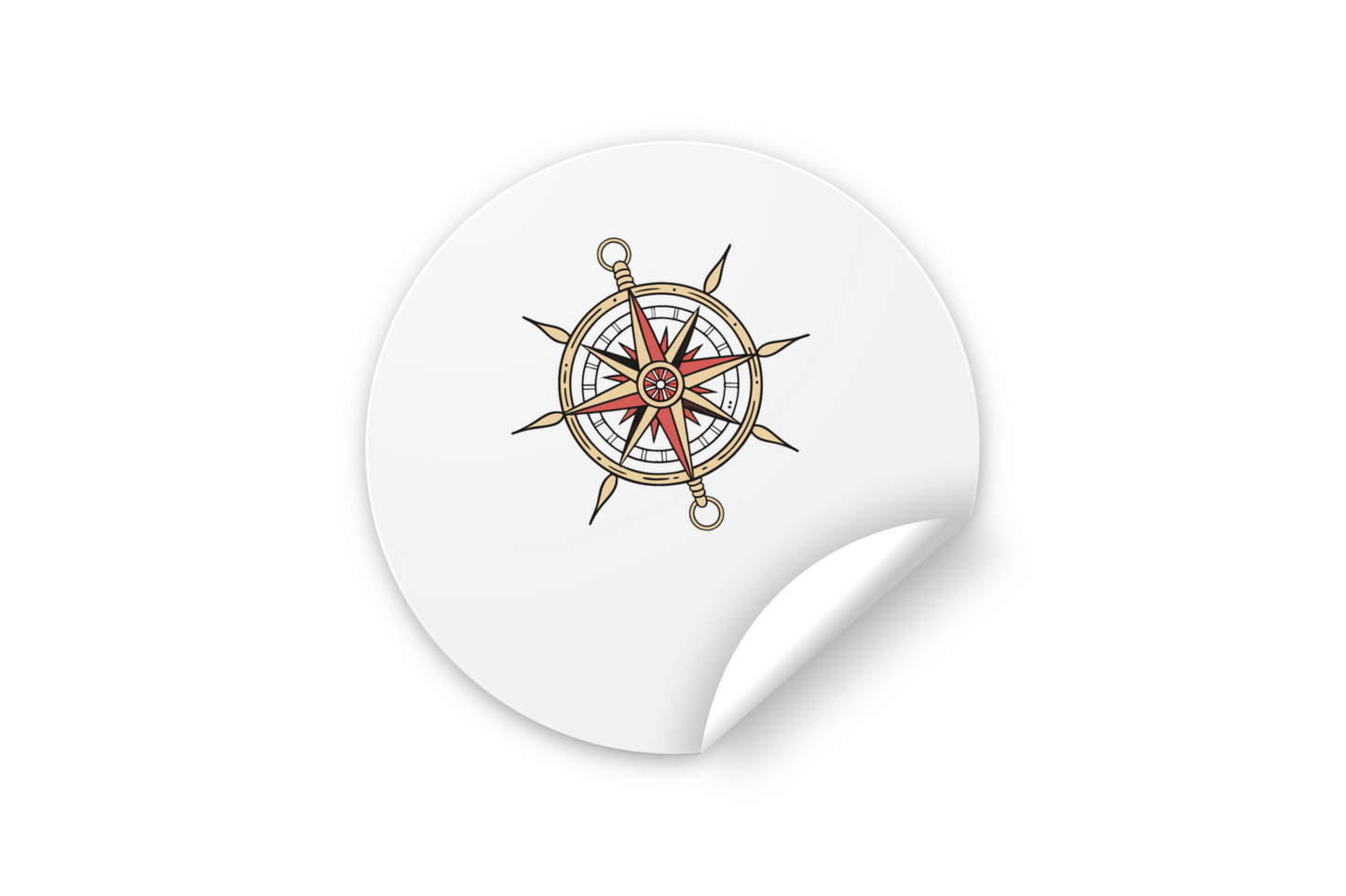 Sticker avec boussole vintage pour une touche d'aventure nautique authentique