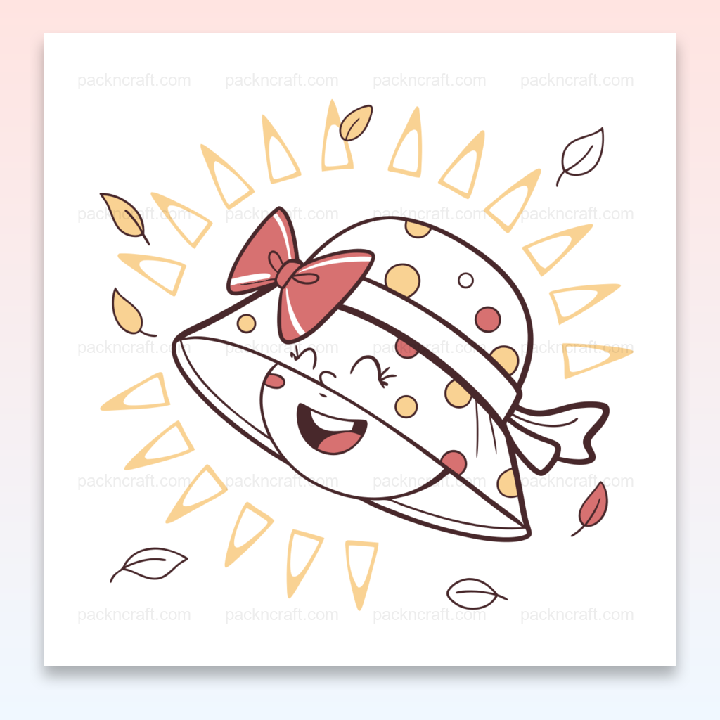 Illustration d'un chapeau rigolo sous le soleil pour projets créatifs et éducatifs