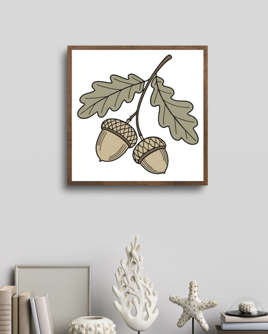 Cadre élégant avec glands suspendus dégageant une ambiance automnale naturelle