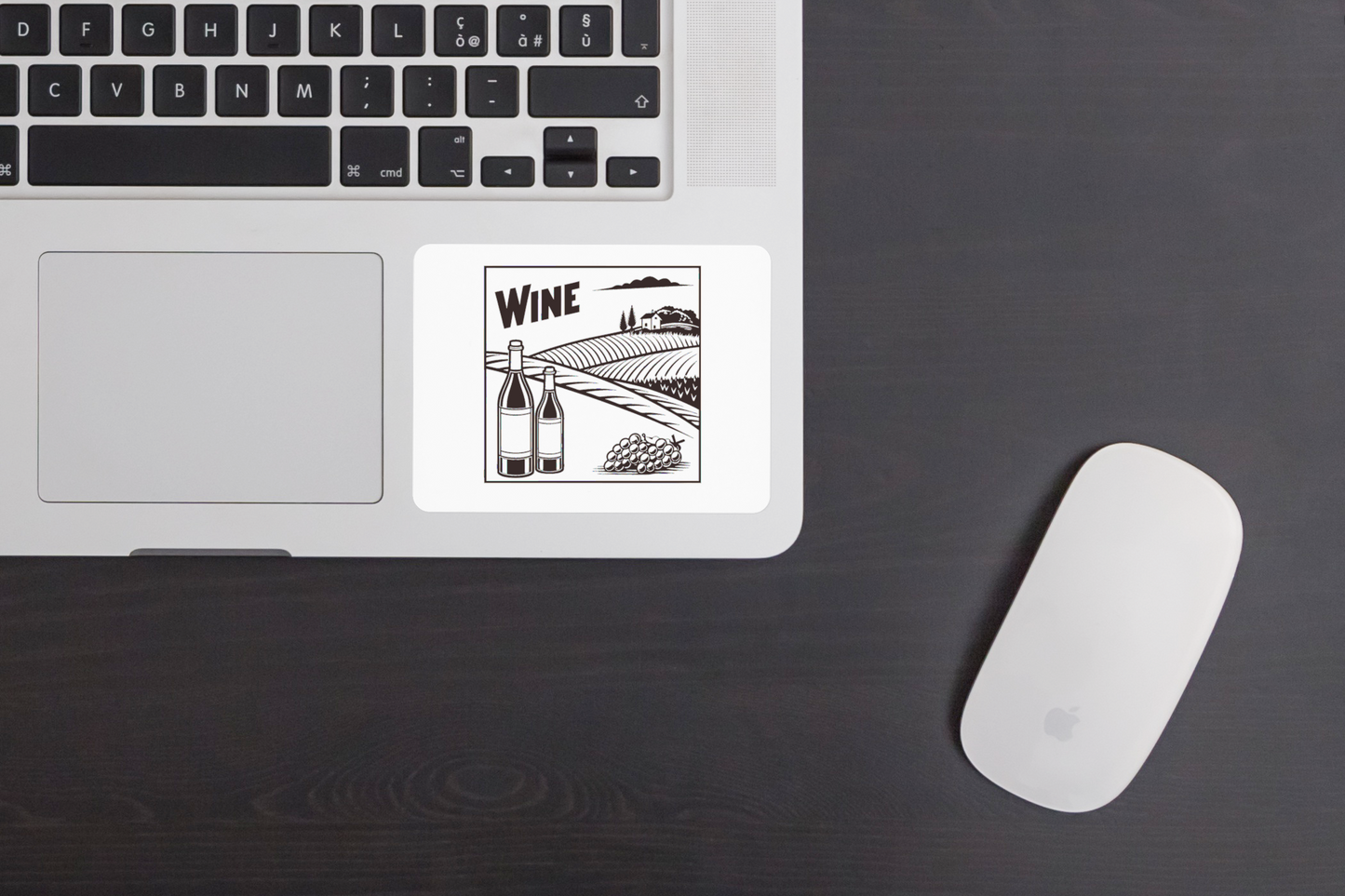 Sticker vin rétro parfait pour la décoration variée.