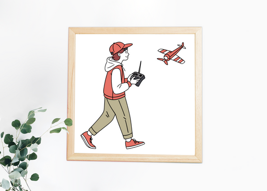 Garçon Pilote de Drone | SVG Retro | Air Aventure