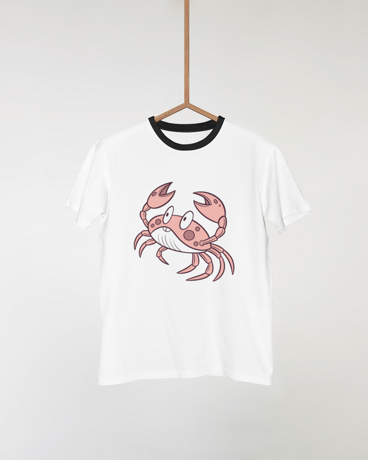 T-shirt avec un crabe stylisé amusant évoquant un thème marin attrayant