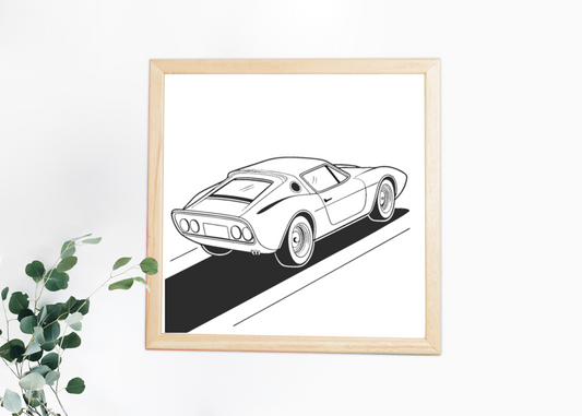 Miura vintage encadrée pour un effet artistique élégant.