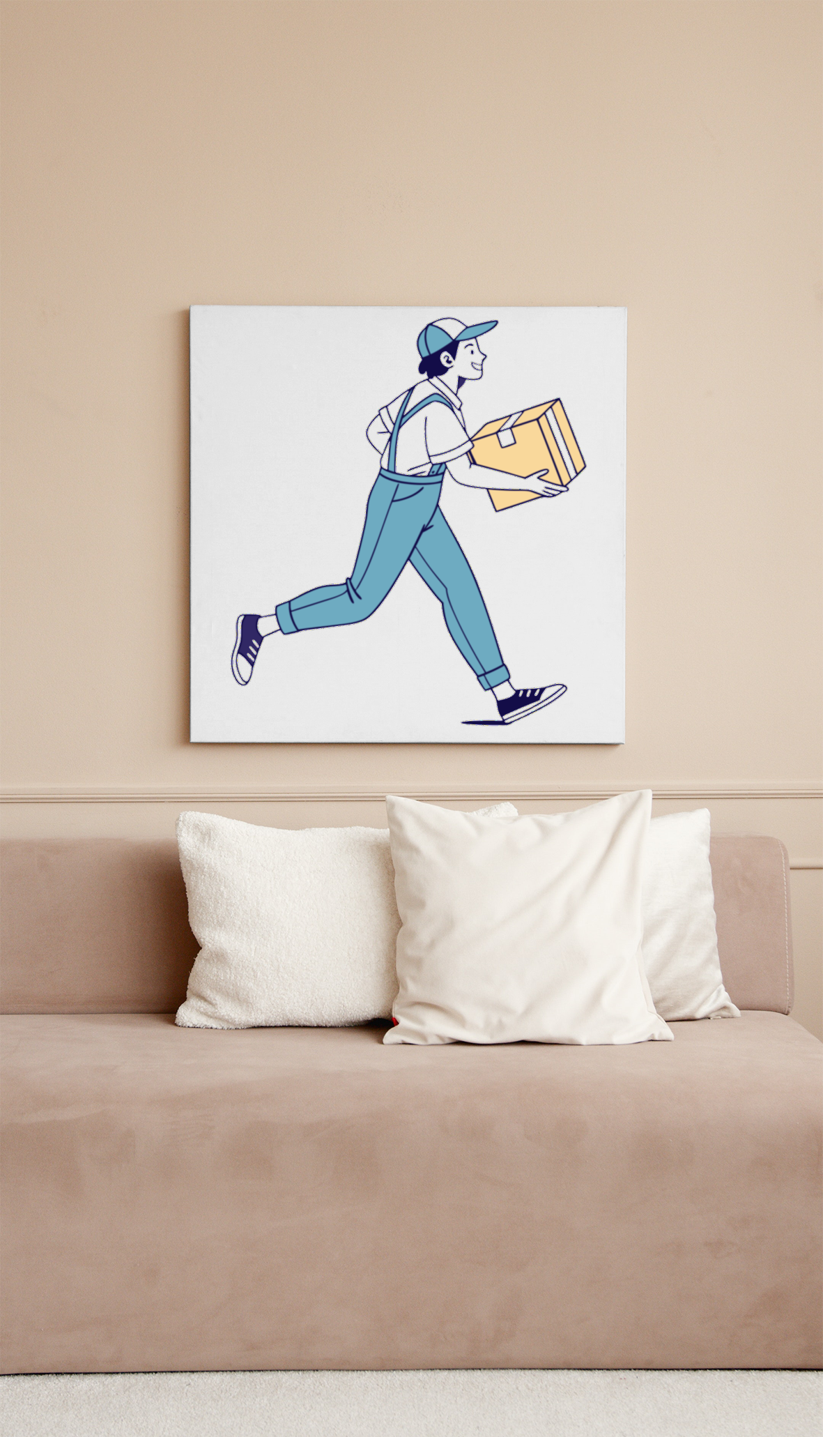 Livreur Pressé | Illustration SVG Moderne | Thème Livraison