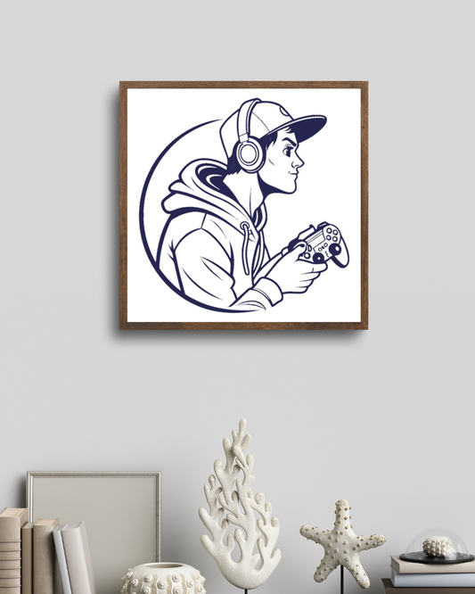 Gamer en Action | Illustration Moderne SVG | Univers Geek