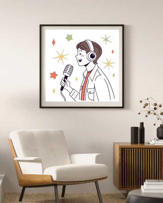 Animateur Radio Enthousiaste | Style Retro | Podcast Fusion