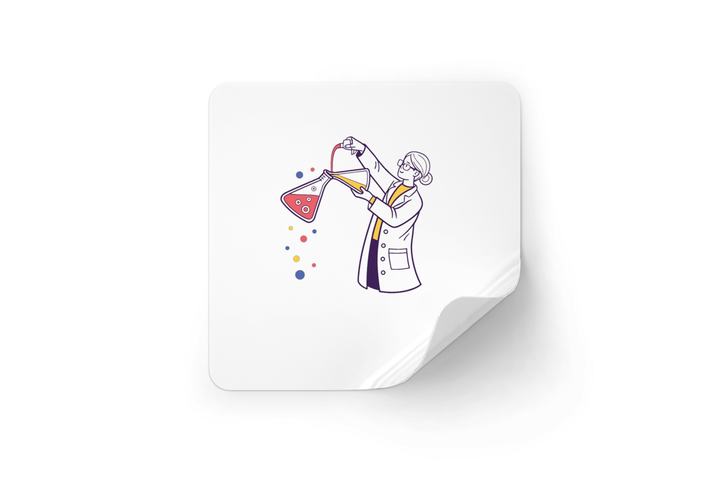 Scientifique versant mélange | SVG Retro | Laboratoire coloré