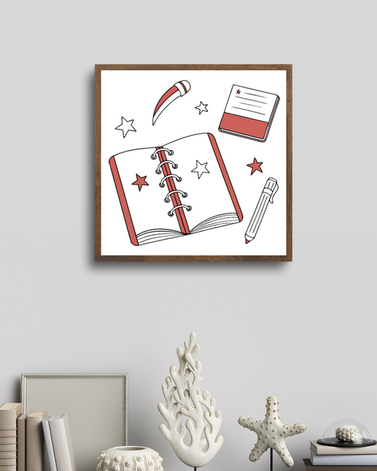 Cadre décoratif avec icône vectorielle douce, idéal pour thème scolaire