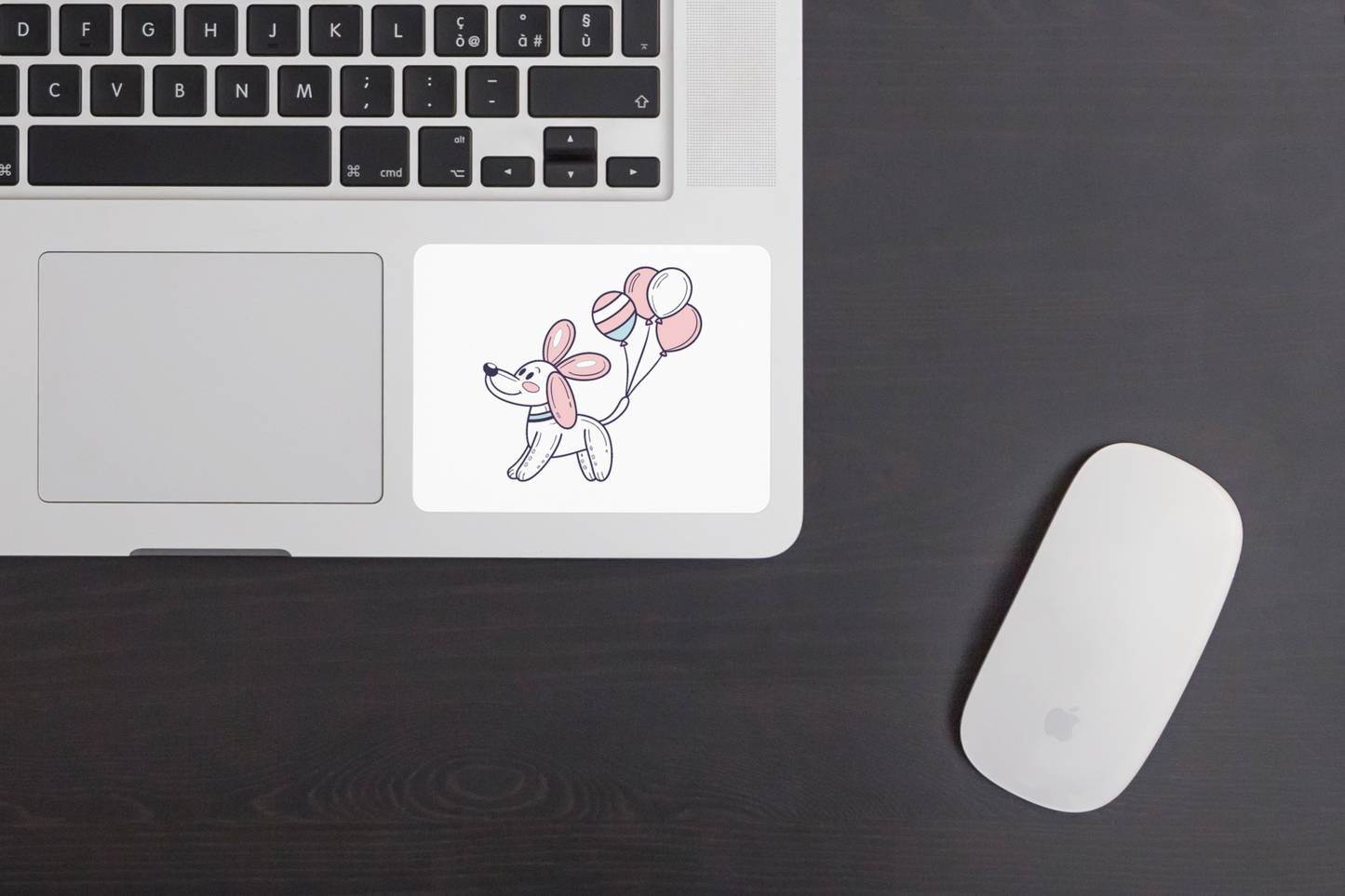 Sticker chien ballon kawaii pour décorer vos cahiers et journaux.
