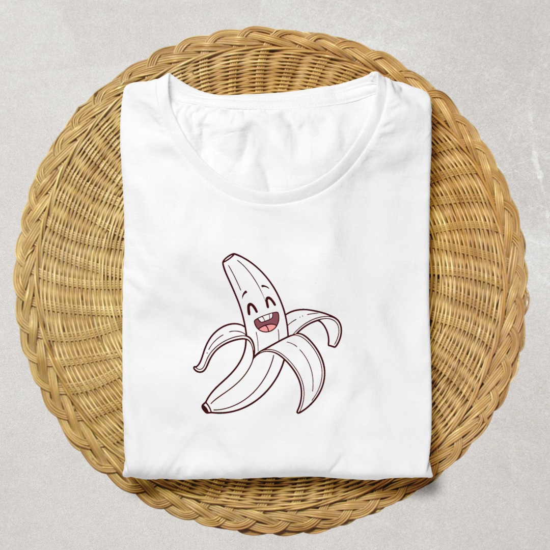 T-shirt avec une banane cartoon colorée et amusante pour un look ludique