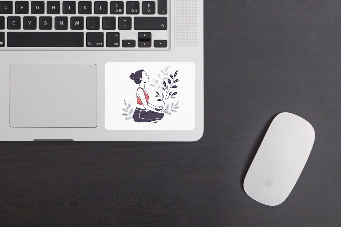 Instructrice Yoga Méditation | SVG Élégant | Thème Botanique