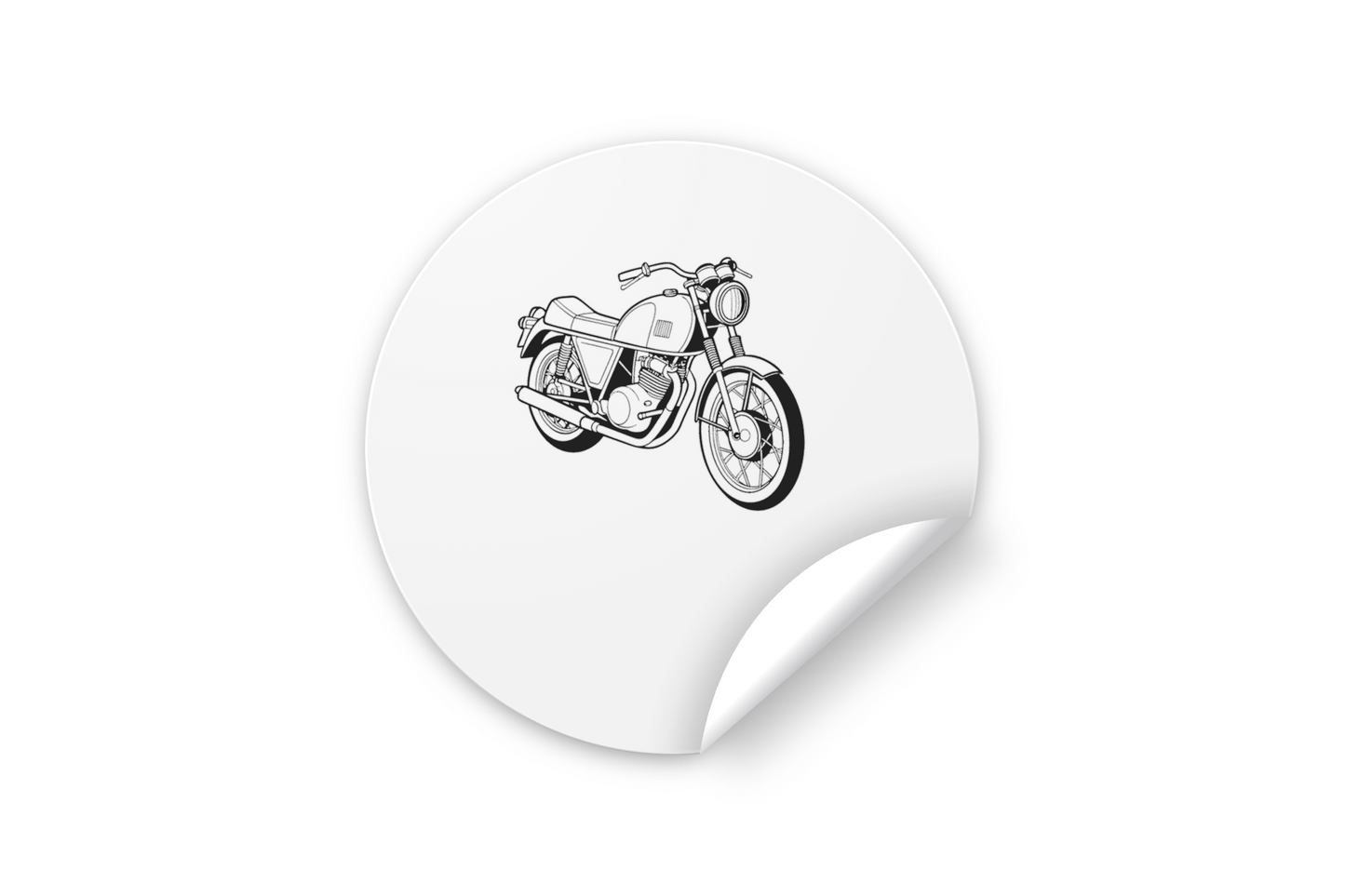 Sticker Ducati 750GT 1971, ajout rétro pour papeterie