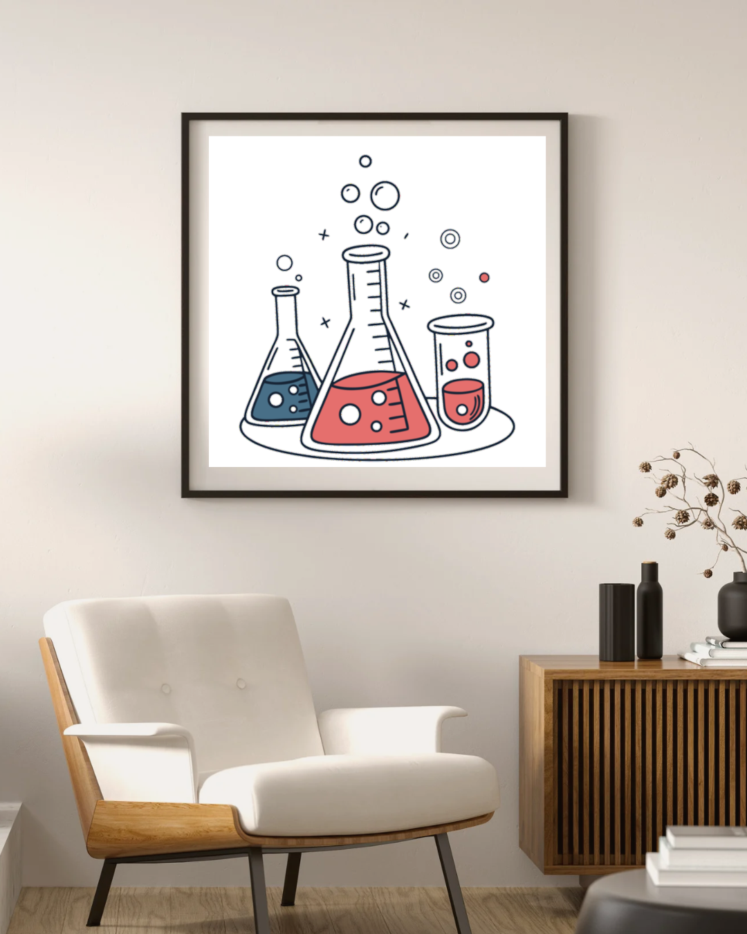 Éprouvettes Effervescentes | SVG Moderne | Thème Scientifique