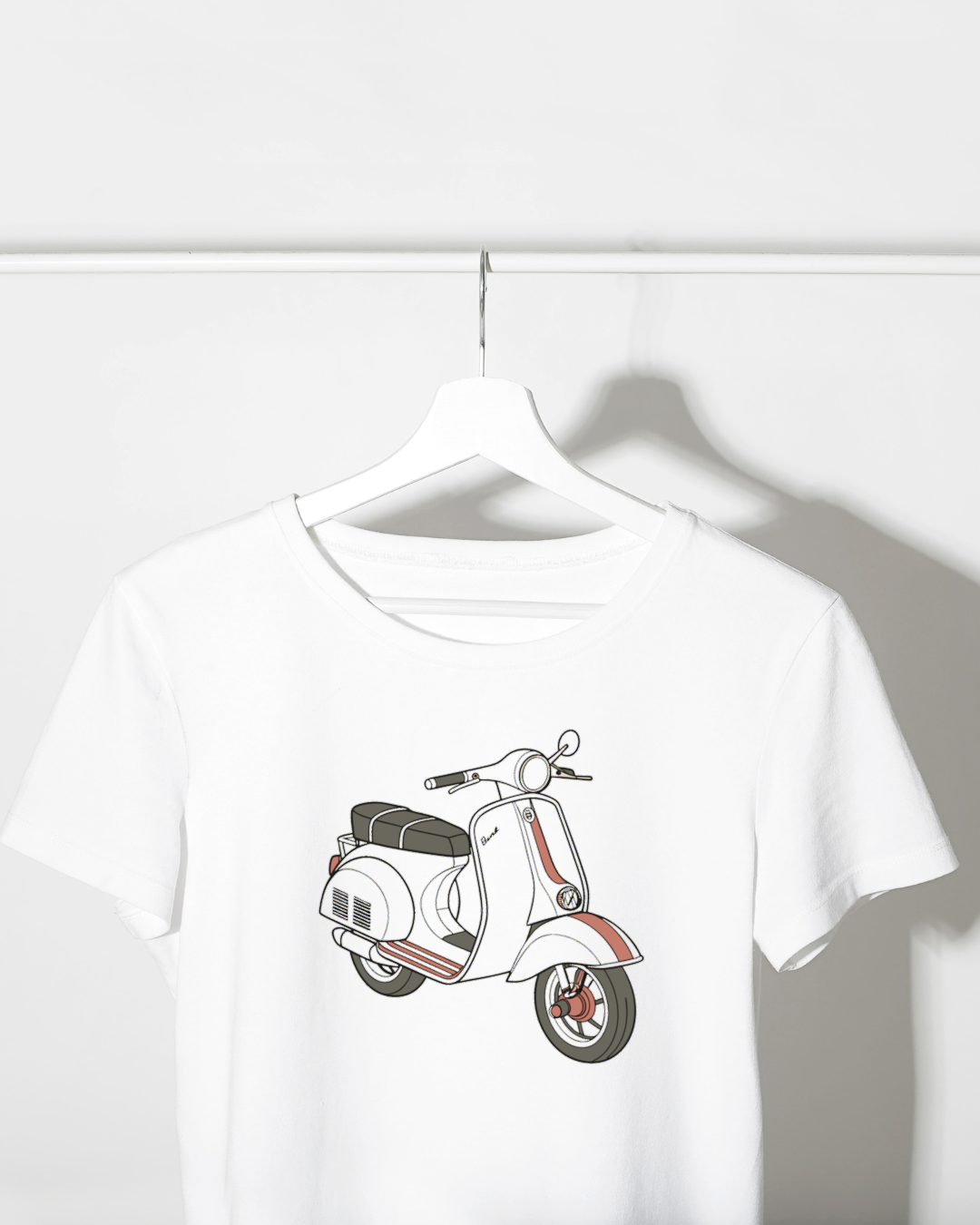 T-shirt imprimé avec design vintage Lambretta, mode rétro