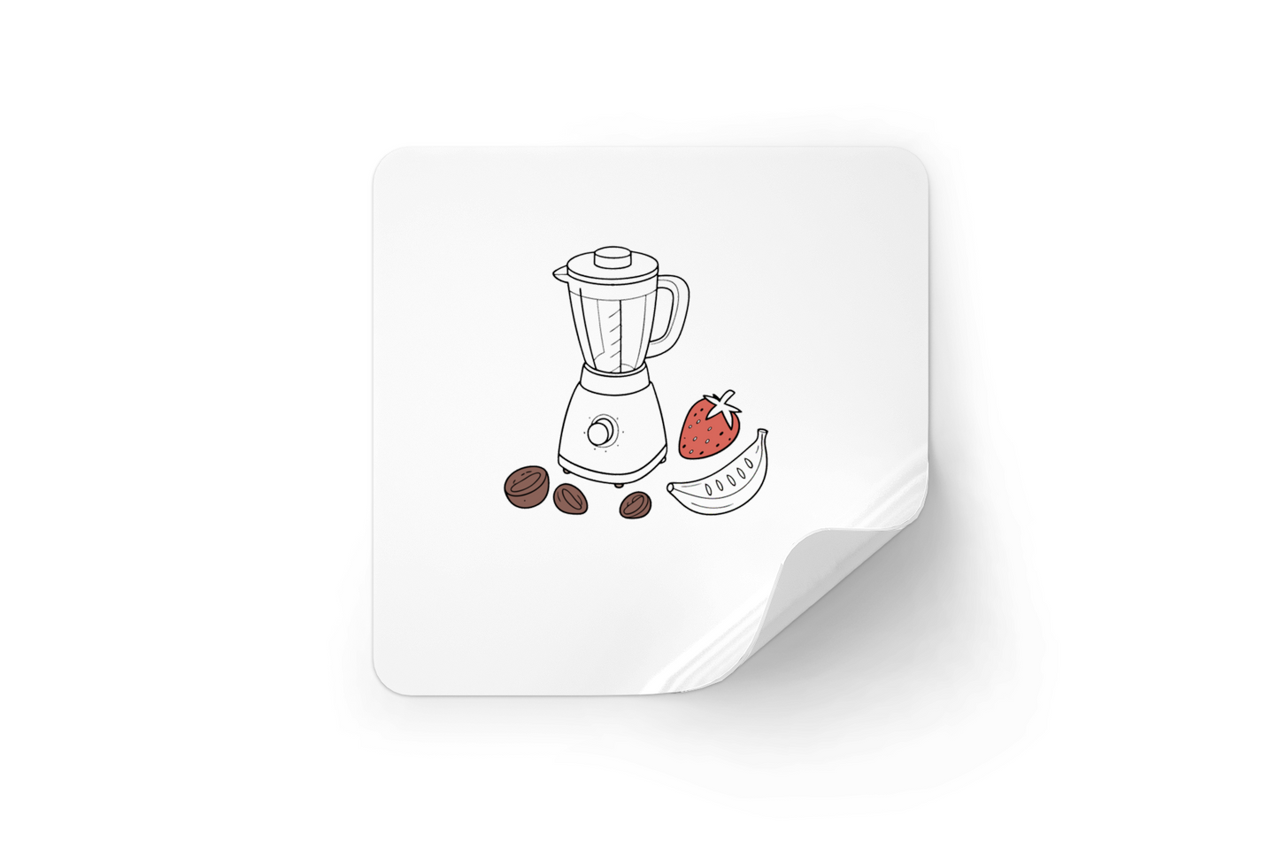 Sticker moderne affichant une illustration colorée avec un blender gourmet