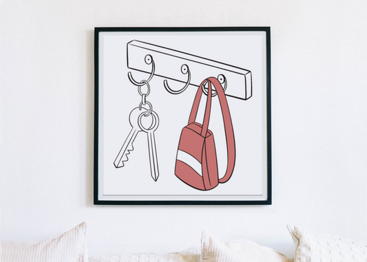 Cadre moderne avec design minimaliste élégant et icône stylisée pour la maison