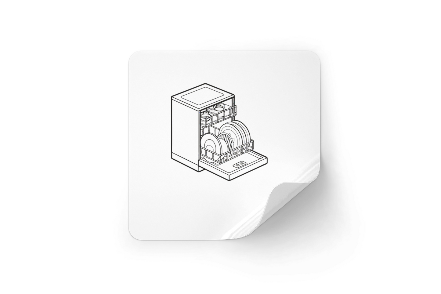 Sticker autocollant avec dessin linéaire pratique pour la vie quotidienne