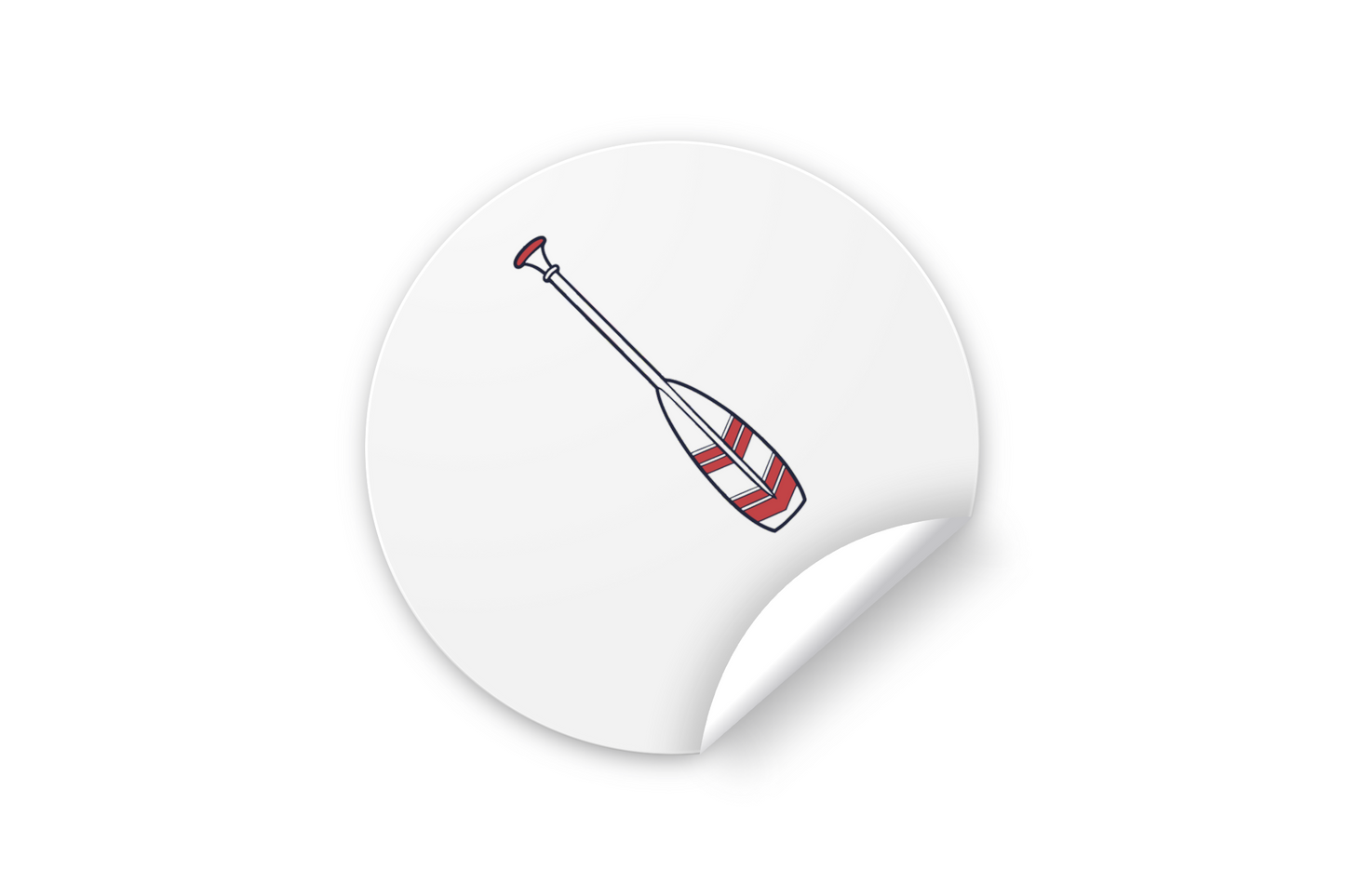 Sticker avec une pagaie d'aventure au design nautique moderne et élégant