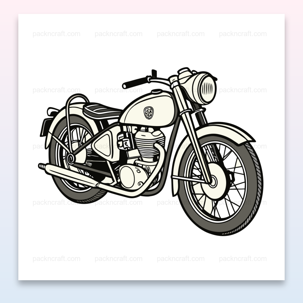 Illustration vectorielle de moto vintage classique idéale pour affiches.